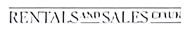 Rentals and Sales