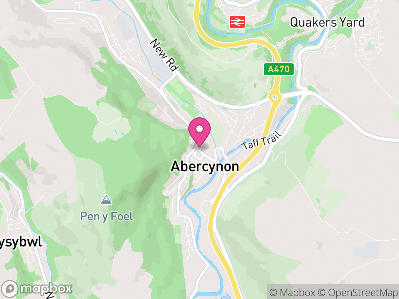 Map of Abercynon, Rhondda Cynon Taf