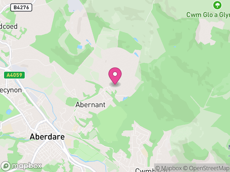Map of Aberdare East, Rhondda Cynon Taf