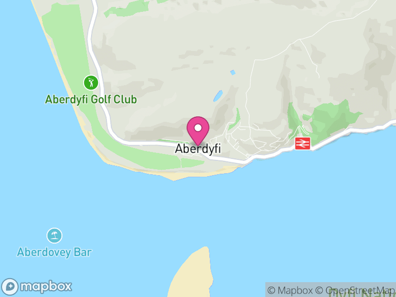 Map of Aberdovey, Gwynedd