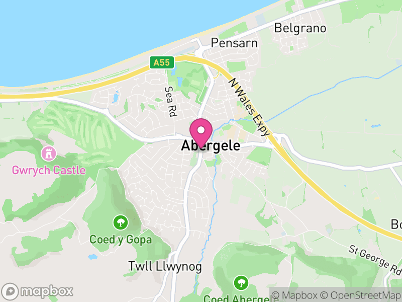 Map of Abergele, Conwy