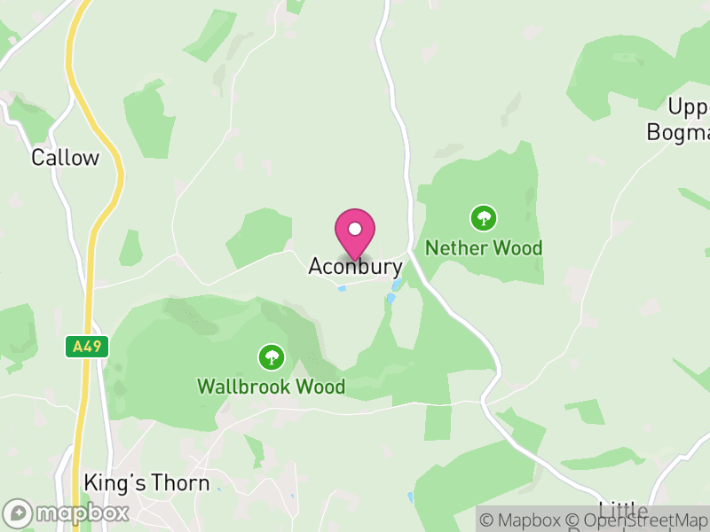 Map of Aconbury, Herefordshire