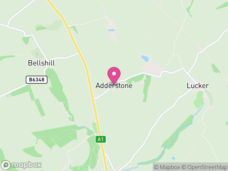 Map of Adderstone with Lucker, Northumberland
