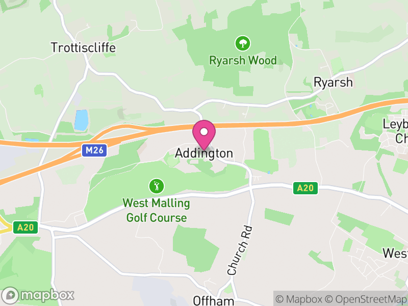 Map of Addington, Tonbridge and Malling