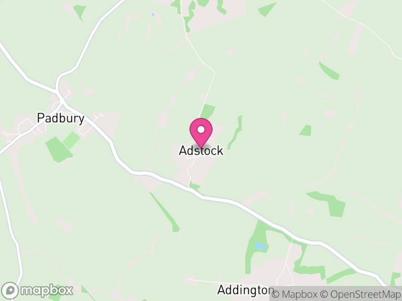 Map of Adstock, Buckinghamshire