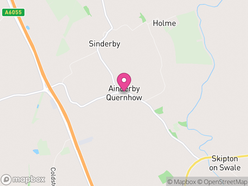 Map of Ainderby Quernhow, North Yorkshire