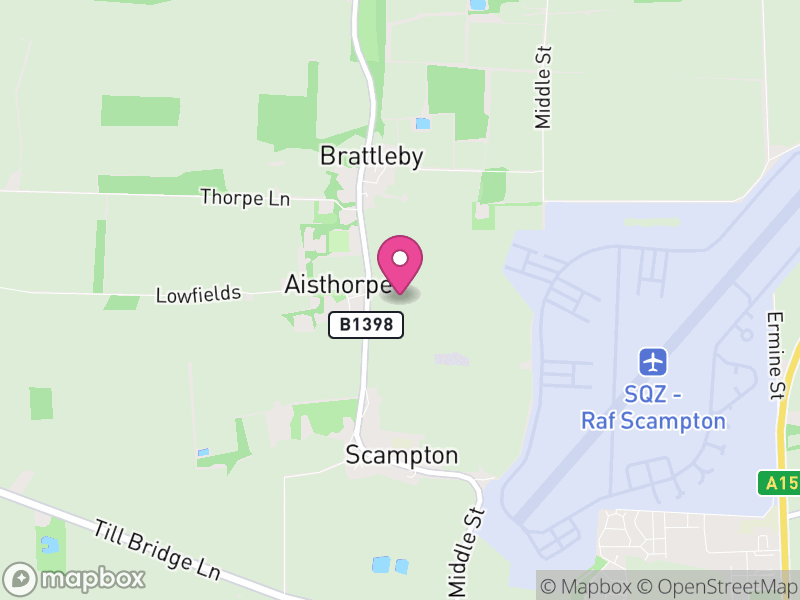 Map of Aisthorpe, West Lindsey