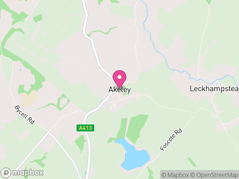Map of Akeley, Buckinghamshire