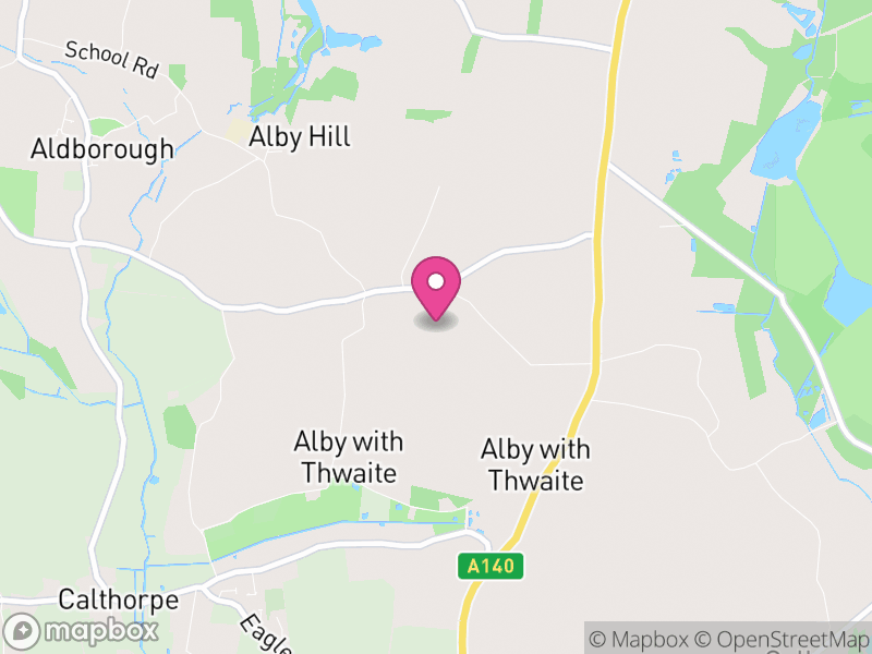 Map of Alby with Thwaite, North Norfolk
