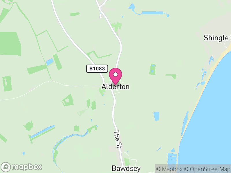 Map of Alderton, East Suffolk