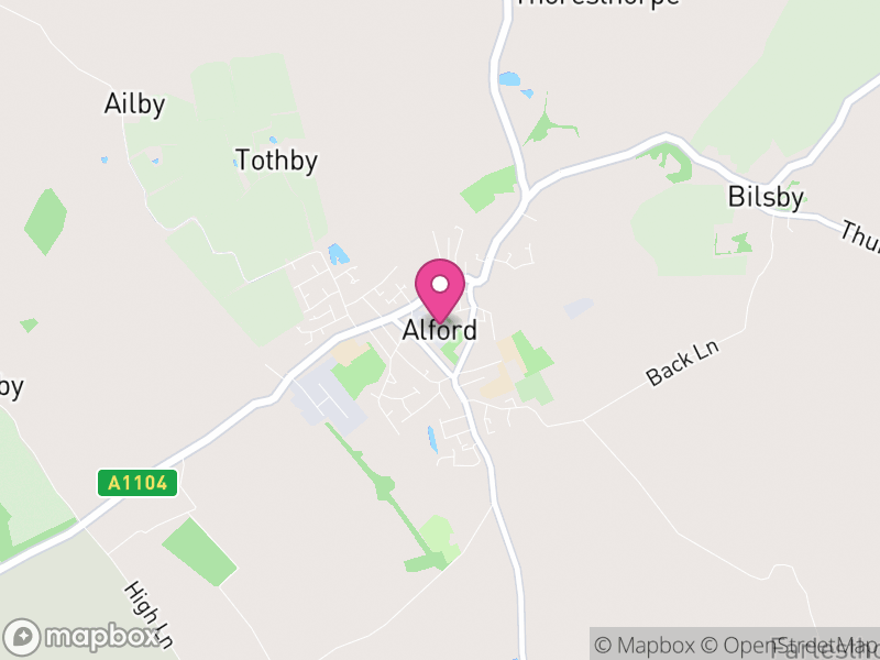 Map of Alford, East Lindsey