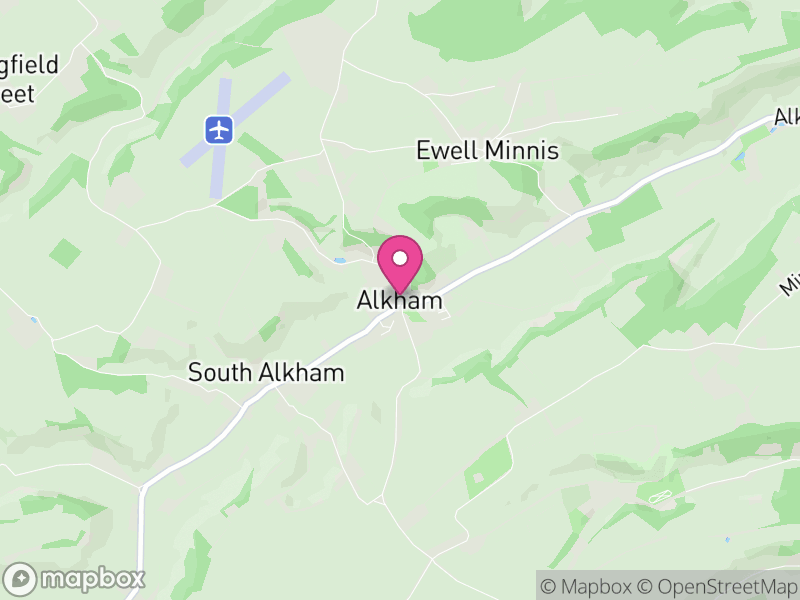 Map of Alkham, Dover