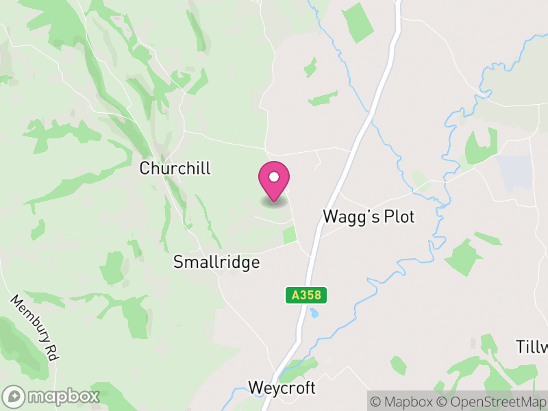 Map of All Saints, East Devon