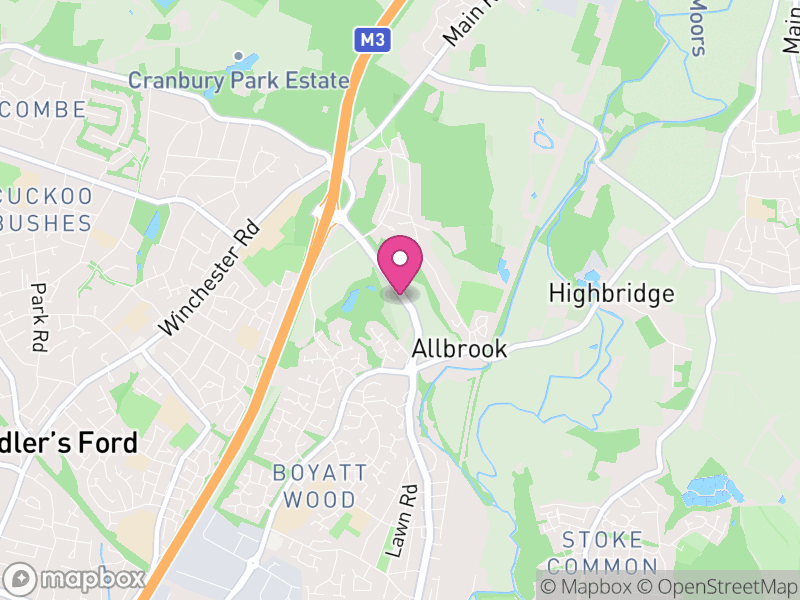 Map of Allbrook, Eastleigh