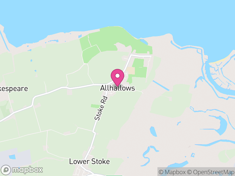 Map of Allhallows, Medway