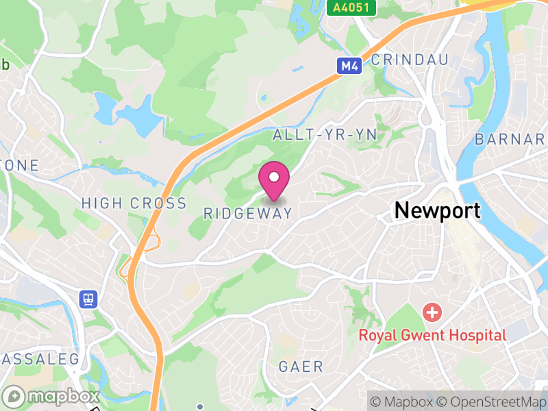 Map of Allt-Yr-Yn, Newport