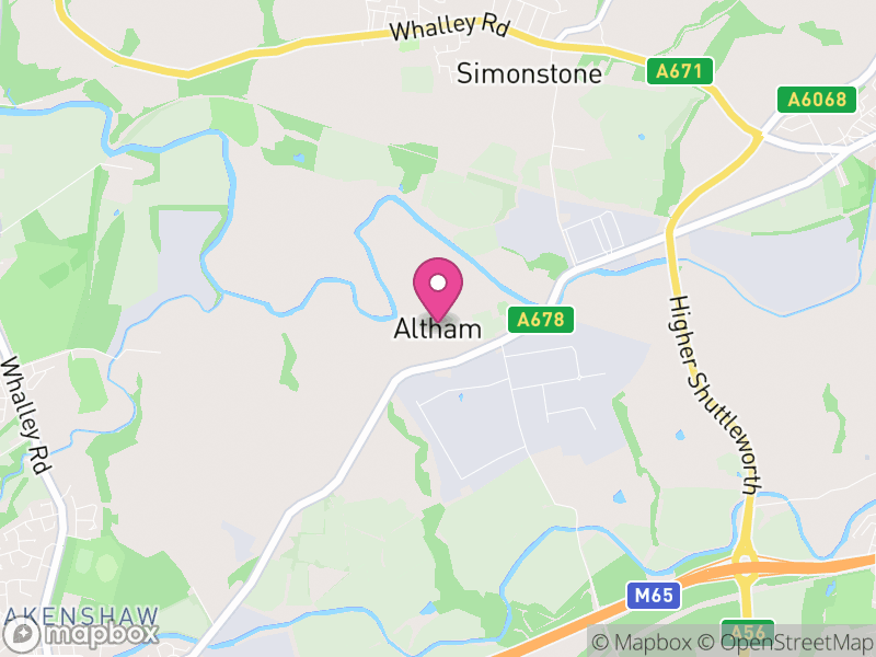 Map of Altham, Hyndburn