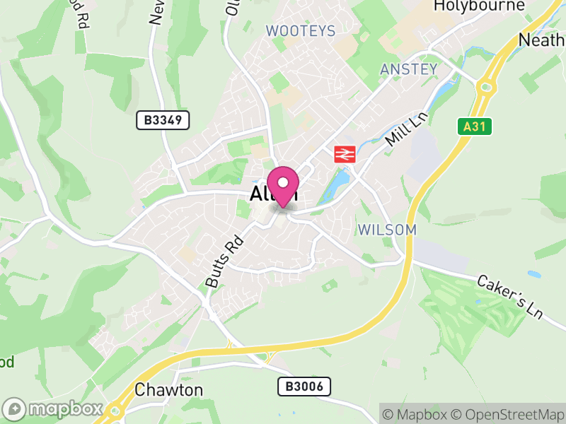 Map of Alton, East Hampshire