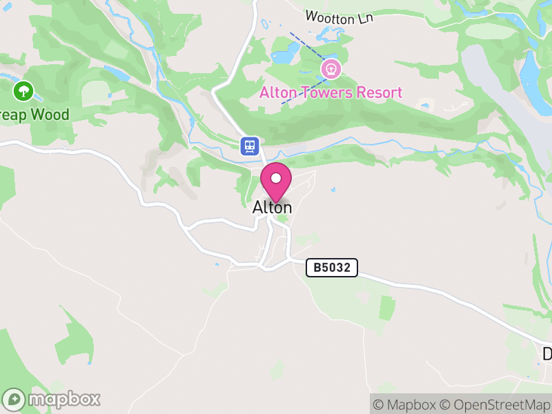 Map of Alton, Staffordshire Moorlands
