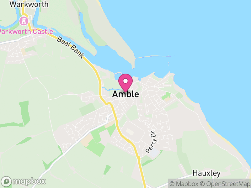 Map of Amble By the Sea, Northumberland