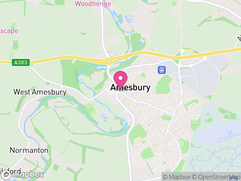 Map of Amesbury, Wiltshire