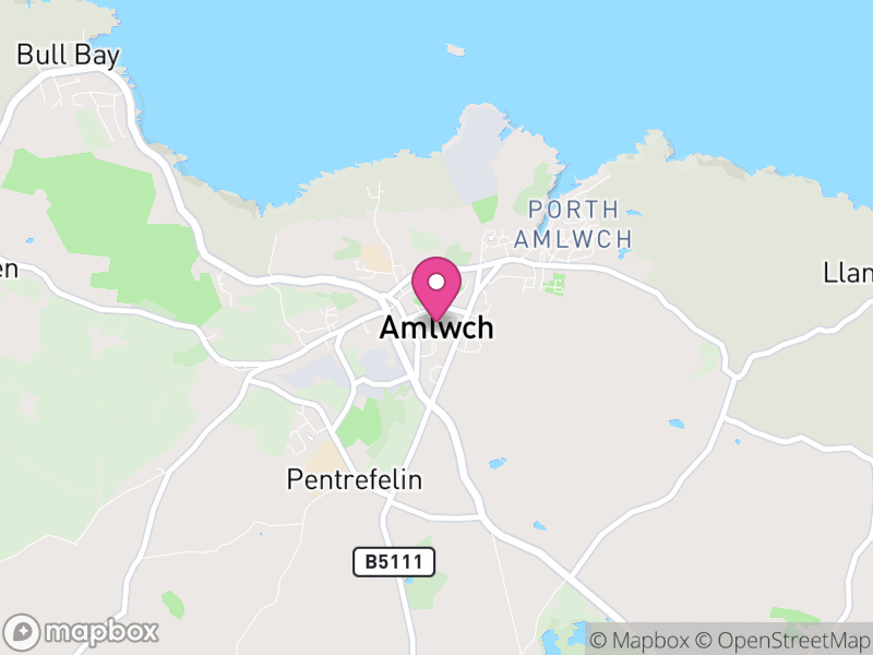Map of Amlwch, Ynys Môn / Isle of Anglesey