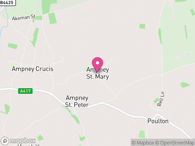 Map of Ampney St. Mary, Cotswold
