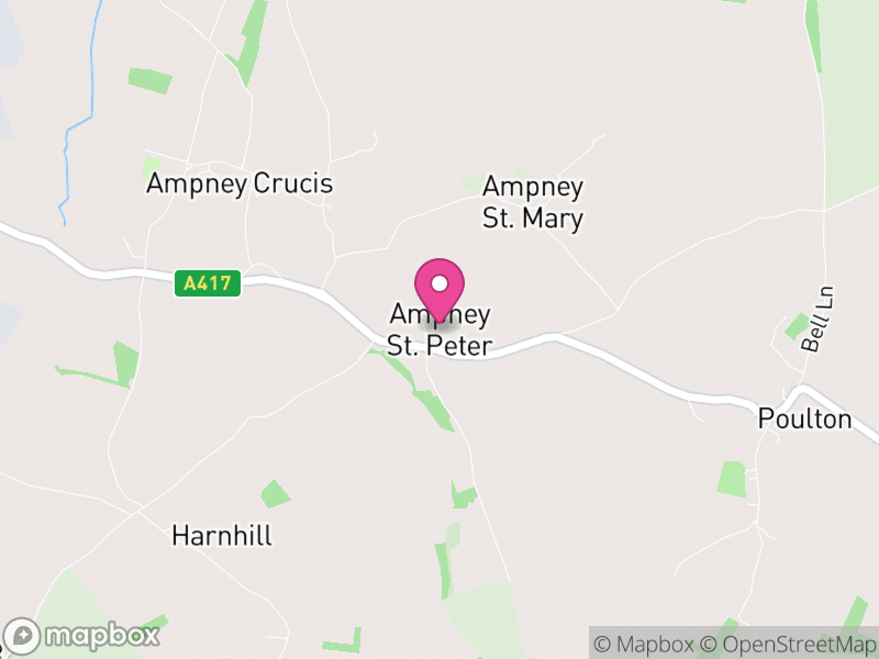 Map of Ampney St. Peter, Cotswold