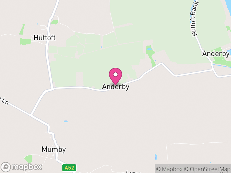 Map of Anderby, East Lindsey