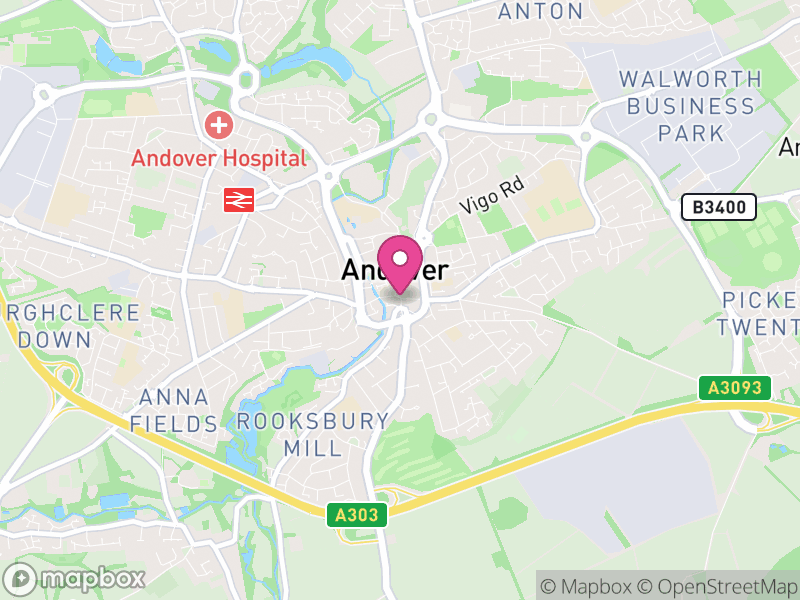 Map of Andover, Test Valley