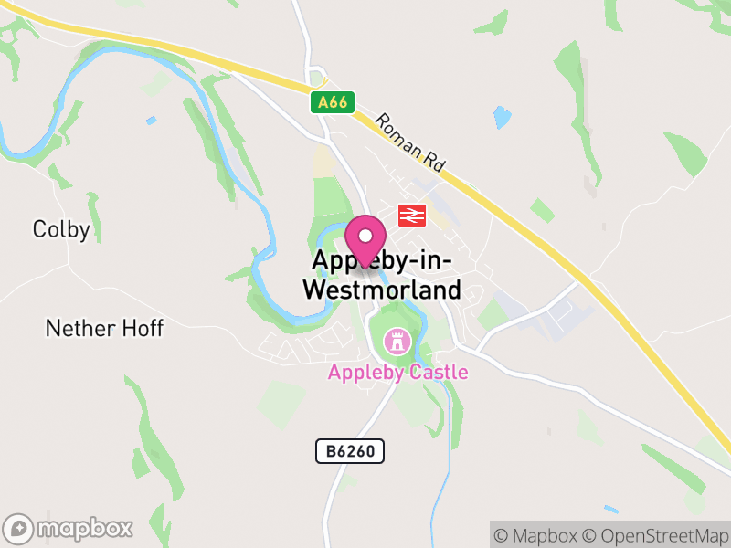 Map of Appleby-in-Westmorland, Westmorland and Furness