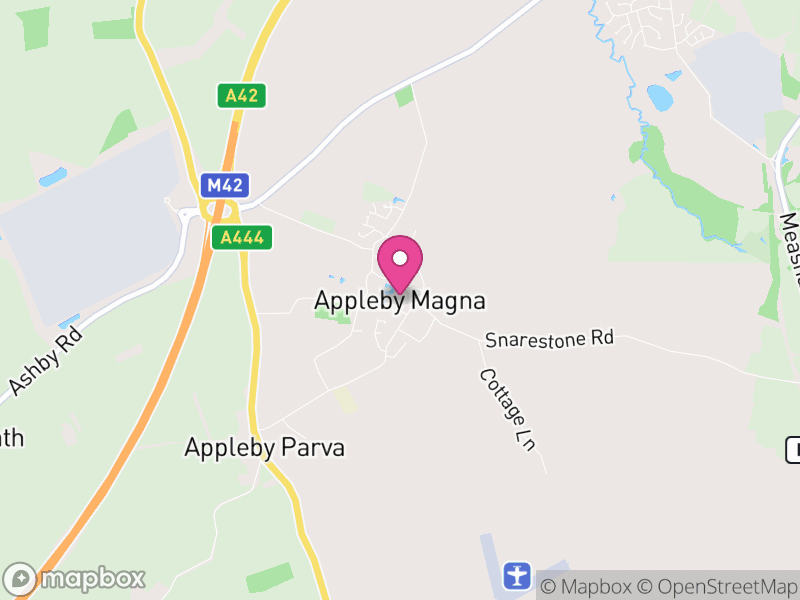 Map of Appleby Magna, North West Leicestershire