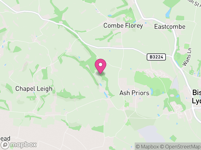 Map of Ash Priors, Somerset