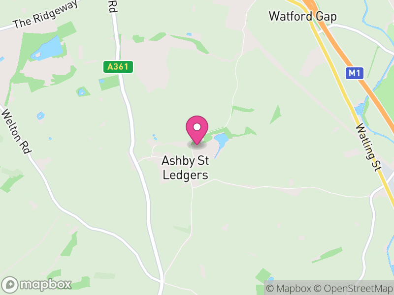Map of Ashby St Ledgers, West Northamptonshire