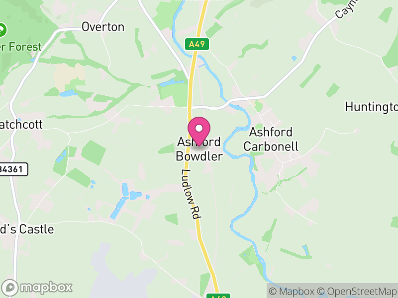 Map of Ashford Bowdler, England