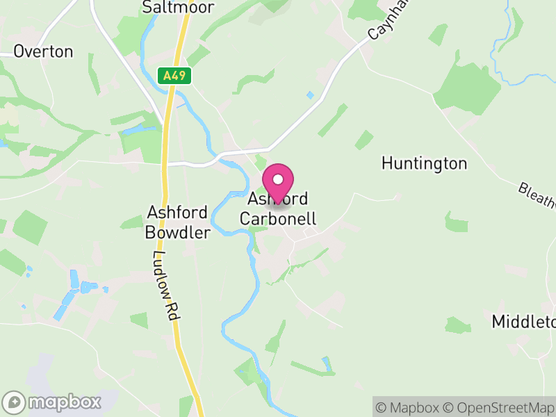 Map of Ashford Carbonel, England