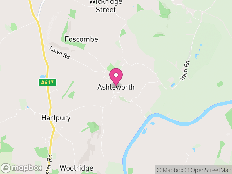 Map of Ashleworth, Tewkesbury