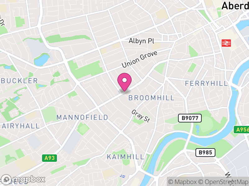 Map of Ashley and Broomhill, Aberdeen