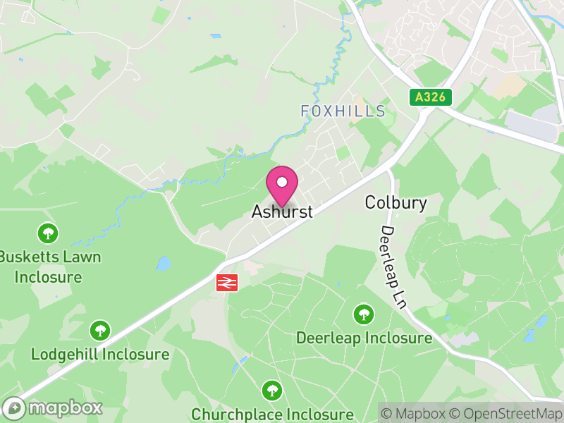 Map of Ashurst and Colbury, New Forest