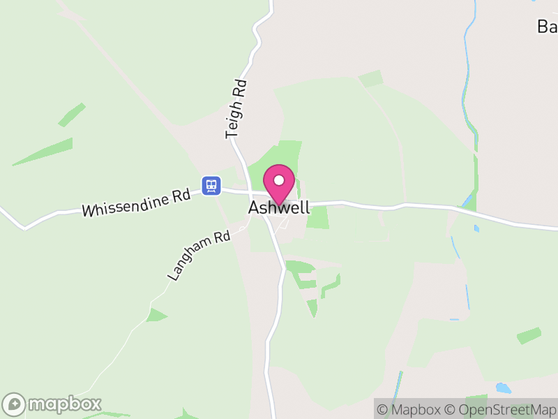 Map of Ashwell, Rutland