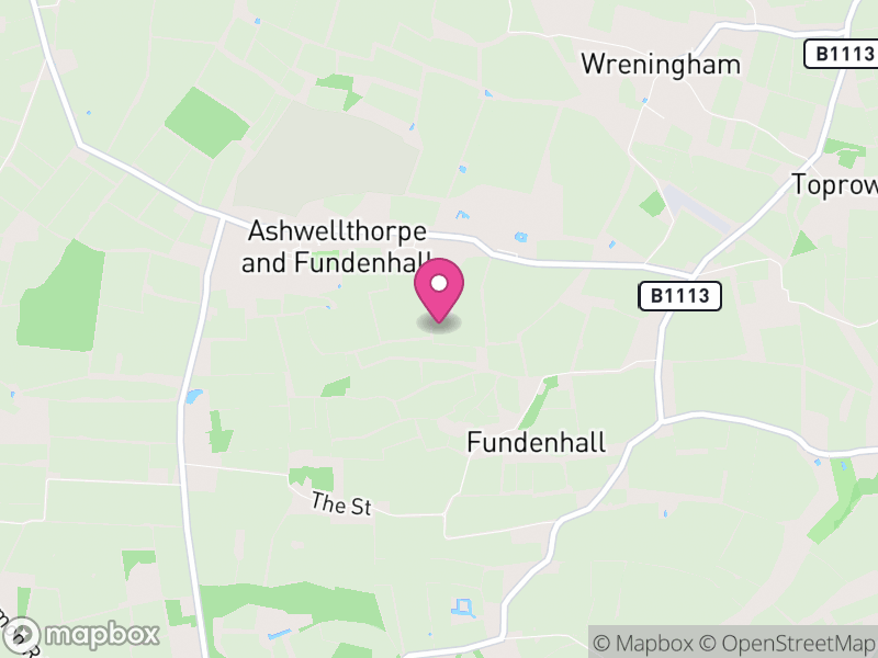 Map of Ashwellthorpe and Fundenhall, South Norfolk