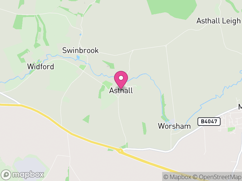 Map of Asthall, West Oxfordshire
