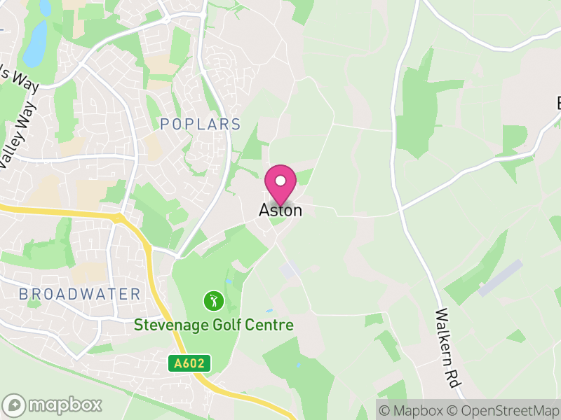 Map of Aston, East Hertfordshire