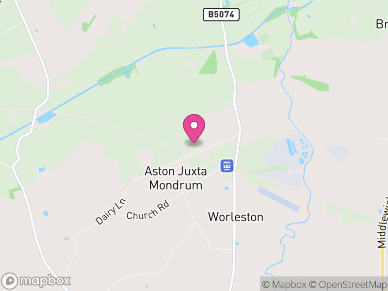 Map of Aston juxta Mondrum, Cheshire East