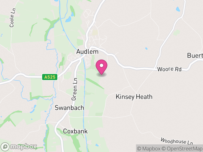 Map of Audlem, Cheshire East