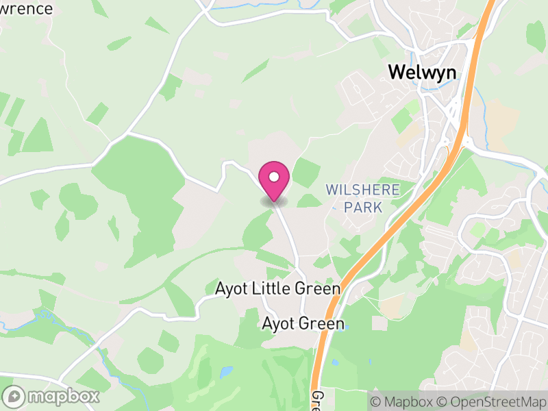 Map of Ayot St Peter, Welwyn Hatfield