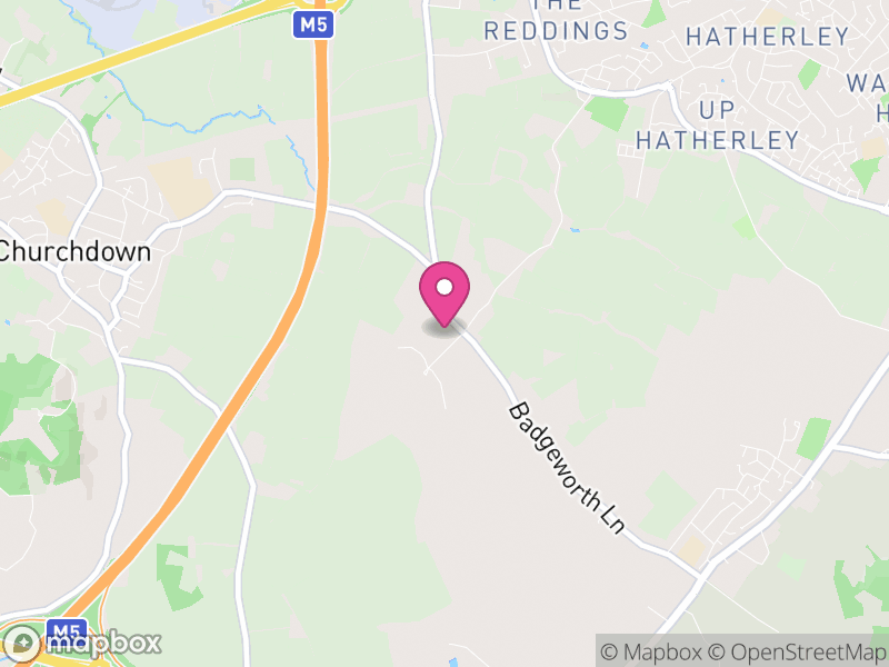 Map of Badgeworth, Tewkesbury