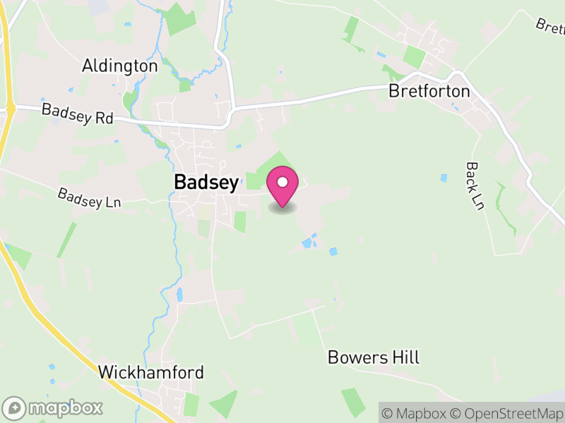 Map of Badsey, Wychavon