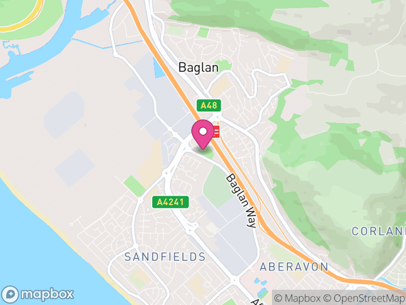 Map of Baglan Moors, Neath Port Talbot