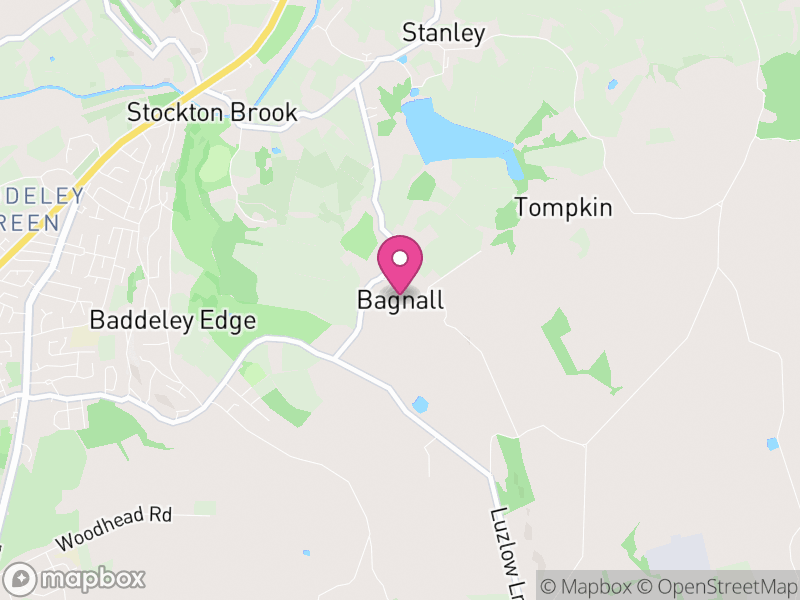 Map of Bagnall, Staffordshire Moorlands